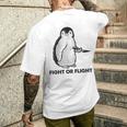 ファイト・オア・フライト・ファニー・ペンギン・パンク メンズTシャツ バックプリント 彼への贈り物
