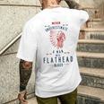 フラットヘッド ネイティブアメリカン インディアンマン Never Underestimate メンズTシャツ バックプリント 彼への贈り物