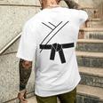 ブラックベルトコスチューム 空手着 柔道 テコンドー カンフー 武道 メンズTシャツ バックプリント 彼への贈り物