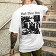 ブラックメタル ナマケモノ 笑える 邪悪 フェス バンド コンサート Metalloth Music メンズTシャツ バックプリント 彼への贈り物