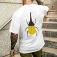 ヘラクレスオオカブト _昆虫_カブトムシ メンズTシャツ バックプリント 彼への贈り物