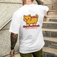 ホットドッグ 猫 かわいい 和 面白い 食べ物 動物 長袖tシャツ メンズTシャツ バックプリント 彼への贈り物