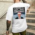 ホワイトハウスのクリスマス・トランプ・ファニー・ホリデーを夢見ている 長袖tシャツ メンズTシャツ バックプリント 彼への贈り物