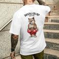 ボクシングチャンピオン 柴犬ファイター メンズTシャツ バックプリント 彼への贈り物