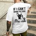 ボストンテリア 犬を連れてこられないなら行かない メンズTシャツ バックプリント 彼への贈り物