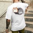ボンレス犬とボンレス猫 参上 メンズTシャツ バックプリント 彼への贈り物