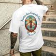 ポンタ・ドス・カペリーニョス灯台 アゾレス諸島 メンズTシャツ バックプリント 彼への贈り物