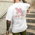 マイメロディ キャンディ ライトカラー メンズTシャツ バックプリント 彼への贈り物