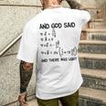 マクスウェル方程式と神は言って、光があった メンズTシャツ バックプリント 彼への贈り物