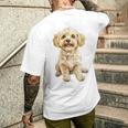マルチプー犬モチーフペットイラストマルチプー メンズTシャツ バックプリント 彼への贈り物