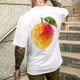 マンゴーフルーツモチーフアートマンゴー メンズTシャツ バックプリント 彼への贈り物