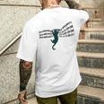 ミュージカル 楽譜上の猫 楽譜 メンズTシャツ バックプリント 彼への贈り物