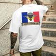 ミリタリー サンミッシェル 守護空挺部隊 フランス軍 長袖tシャツ メンズTシャツ バックプリント 彼への贈り物