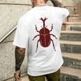 ヤマトカブト _昆虫_カブトムシ メンズTシャツ バックプリント 彼への贈り物