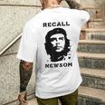 リコール ギャヴィン・ニューソム 反共産主義 反左 チェ・ゲバラ メンズTシャツ バックプリント 彼への贈り物