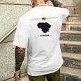 リトアニアの国旗、地図と国名リトアニア。 メンズTシャツ バックプリント 彼への贈り物