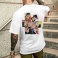 レトロコミックキス、コラージュ、ビンテージポップアートキスコミックスタイル 長袖tシャツ メンズTシャツ バックプリント 彼への贈り物