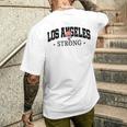 ロサンゼルスストロングカリフォルニアストロング、Laストロングサポート メンズTシャツ バックプリント 彼への贈り物