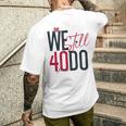 ロマンティックな結婚40周年 Wetill Do 40年 メンズTシャツ バックプリント 彼への贈り物