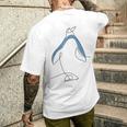 ワンライン キングペンギン エンペラーペンギン シーバード ぺんぎん メンズTシャツ バックプリント 彼への贈り物