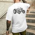 ヴィンテージ 1935年モデル L ケース トラクター 農業 メンズTシャツ バックプリント 彼への贈り物