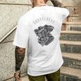 ヴィンテージ Hd オートバイtwin ショベルヘッド エンジン ドローイング バイカー メンズTシャツ バックプリント 彼への贈り物