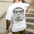 ヴィンテージ還暦祝い 1965年2月生まれ 60歳 メンズTシャツ バックプリント 彼への贈り物