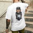 三毛猫 オレンジ猫 ねこ バイク ヘルメット メンズTシャツ バックプリント 彼への贈り物