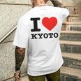 京都が大好き- I Love Kyoto メンズTシャツ バックプリント 彼への贈り物