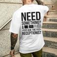 受付係の受付秘書に聞いて欲しいもの メンズTシャツ バックプリント 彼への贈り物
