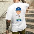 大谷翔平 ロサンゼルス 野球 ボブルヘッド Mlbpa メンズTシャツ バックプリント 彼への贈り物