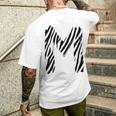 太字 クリエイティブ ゼブラマーカー 文字 M デザイン アニマルシリーズ メンズTシャツ バックプリント 彼への贈り物