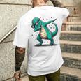 恐竜 ダビングサングラス ダブダンス メンズTシャツ バックプリント 彼への贈り物