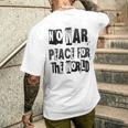 戦争禁止、平和、反戦、戦争禁止 メンズTシャツ バックプリント 彼への贈り物