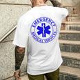 救急医療サービス Emt Ems メンズ レディース 救急救急救急救急救命士 メンズTシャツ バックプリント 彼への贈り物