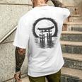 日本の鳥居アート メンズTシャツ バックプリント 彼への贈り物