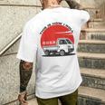 日本ミニトラック 軽自動車 キャブ オーバー コンパクト 四駆 オフロード トラック メンズTシャツ バックプリント 彼への贈り物