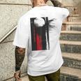 月 抽象 モチーフ 描画 アートワーク 絵画 月 メンズTシャツ バックプリント 彼への贈り物