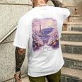 東京 日本 桜 夜景 お土産 メンズTシャツ バックプリント 彼への贈り物