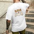 柴犬 かわいい いぬ 子犬 ペット おもしろ 動物 アート イラスト 長袖tシャツ メンズTシャツ バックプリント 彼への贈り物