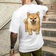 柴犬 犬 ムキッ ムキ顔 水彩 我慢の限界 怒る犬 イラスト おもしろ 長袖tシャツ メンズTシャツ バックプリント 彼への贈り物
