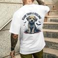 気持ちより怖い愛らしい子犬 メンズTシャツ バックプリント 彼への贈り物