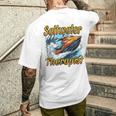 海水療法士ジェットスキー愛好家 メンズTシャツ バックプリント 彼への贈り物