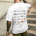 海鮮 ネタ 面白いtシャツ おもしろ 食べ物 文字入り メンズ 面白い 服 オリジナル グッズ 文字tシャツ プレゼント 長袖tシャツ メンズTシャツ バックプリント 彼への贈り物