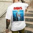 猫 ねこ 海 Paws アヒル メンズTシャツ バックプリント 彼への贈り物