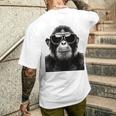 猿の恋人 アート 図面 動物 抽象 グラフィック 猿 メンズTシャツ バックプリント 彼への贈り物