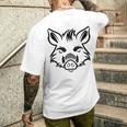 獣 小さなイノシシ 動物 かわいい シンプル ユーモア イノシシ メンズTシャツ バックプリント 彼への贈り物