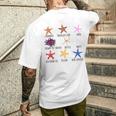 異なるタイプのヒトデの品種コレクション、かわいいヒトデ Lo メンズTシャツ バックプリント 彼への贈り物