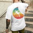 バックプリント 登山、ボルダリング、フリークライミングシルエット メンズTシャツ バックプリント 彼への贈り物