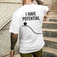 私には潜在的なエネルギーがある面白い物理学 メンズTシャツ バックプリント 彼への贈り物